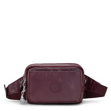 Kipling Abanu Multi Metallic Convertible Crossbody Väska Vinröda | SE 2186CT